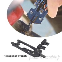 waterfail Hexagonal Wrench，Bicycle Repair Tool Outdoor Portable Ultra-Thin Multifunction Small Tools Group Hex Wrench B07Q3KDYDZ